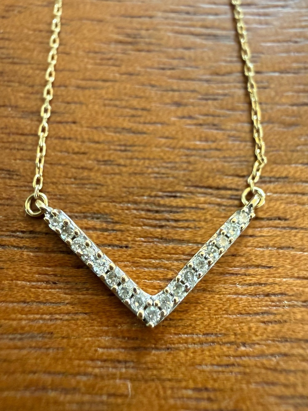 Adina Reyter V-Shaped Gold Crystal Pendant Necklace - Women Jewelry